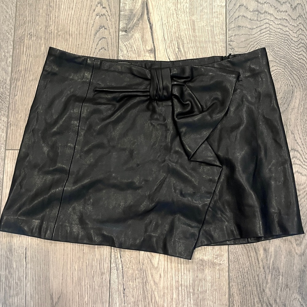Leather zara skirt
